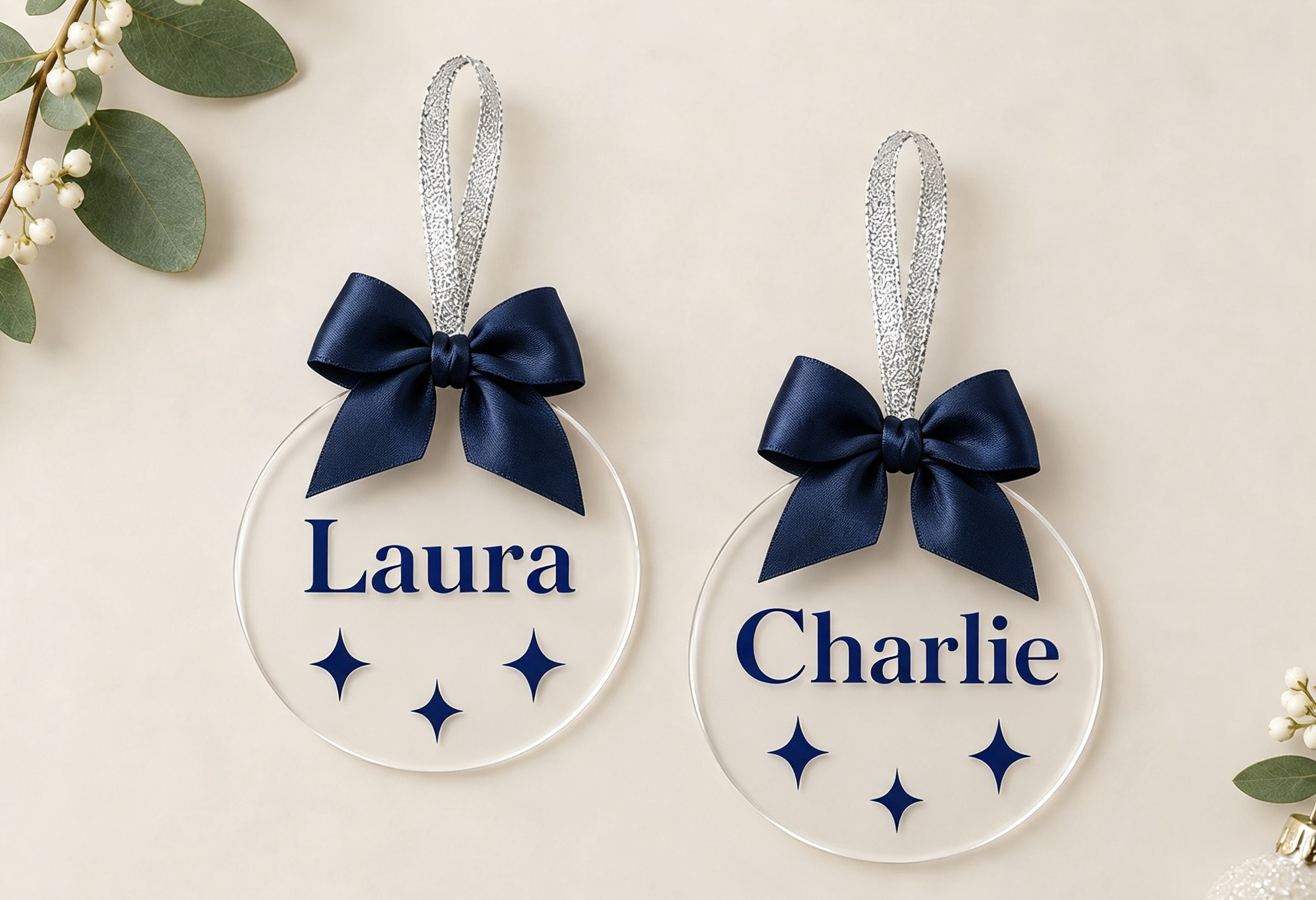 Personalised Acrylic Christmas Bauble